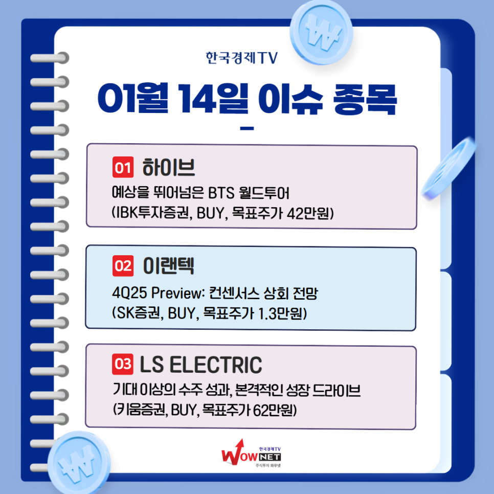 한국경제TV 와우넷 – 오늘의 특징주 | 주식은 1위 와우넷