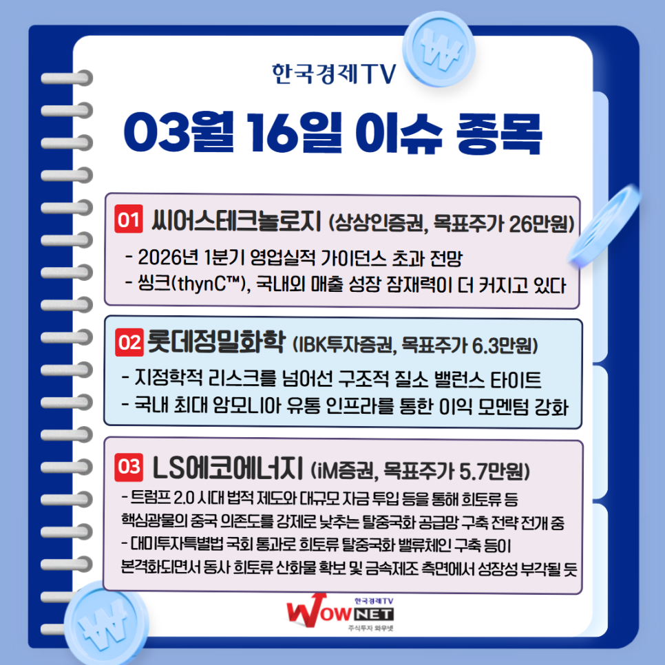 오늘의 특징주 게시글 이미지