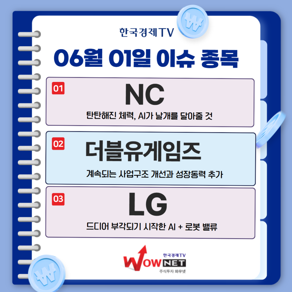 오늘의 특징주 게시글 이미지