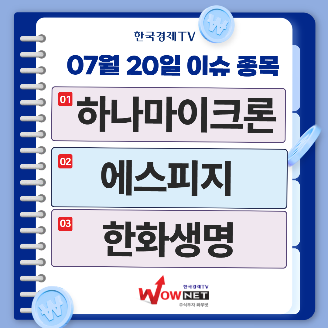 오늘의 특징주 게시글 이미지