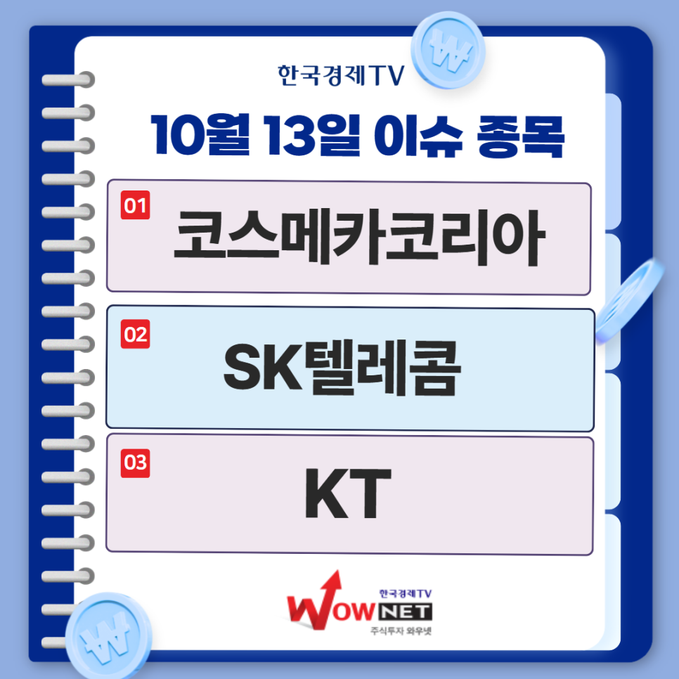 오늘의 특징주 게시글 이미지